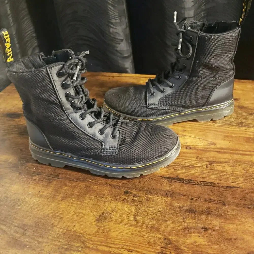 Dr. Martens Docs Doc Martens Combs J Combat Rebel Boot Black Girls Size 2 Kids